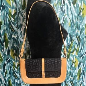 Celine C Suede Shoulder Bag